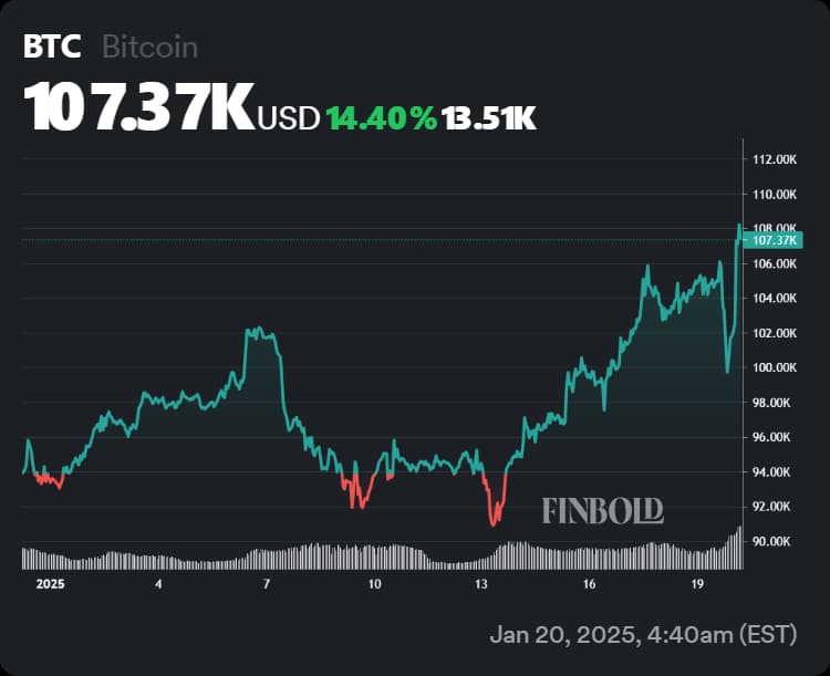 Bitcoin tag efficiency for the reason that commence of 2025.