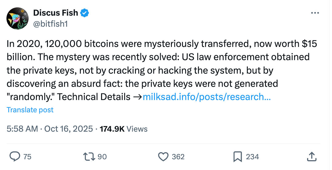 Una nueva falla en monederos Bitcoin. Fuente: Discus Fish
