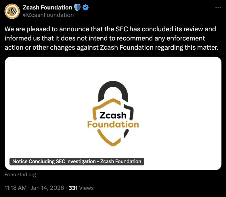 Security, Privacy, SEC, United States, Zcash