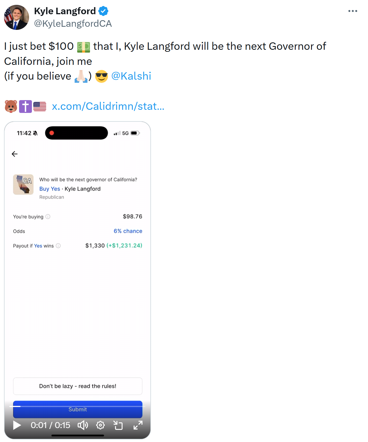 Politics, California, CFTC, Kalshi, Prediction Markets