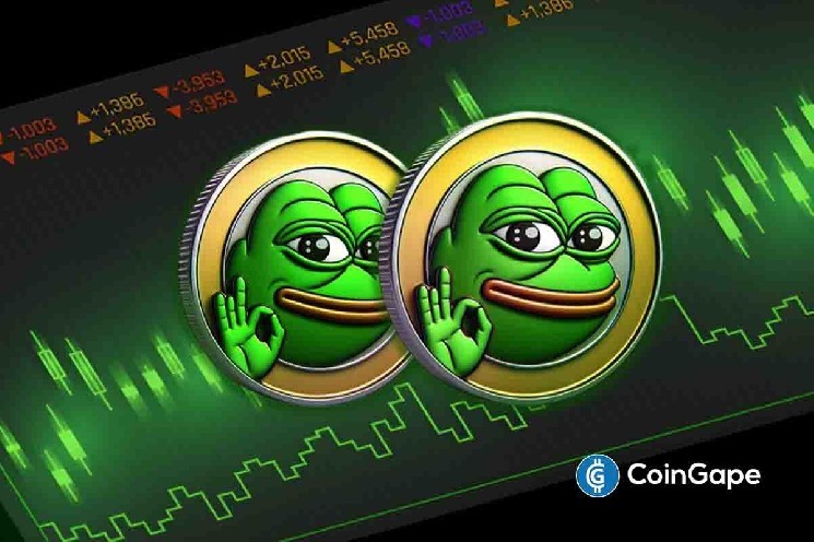 Pepe Coin Price предназначен для новой рекордной максимума, так как продавцы теряют 1 миллион долларов за 4 часа