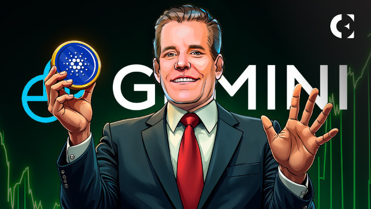 Соучредитель Gemini Уинклвосс намекает на листинг Cardano (ADA): влияние на цену в центре внимания