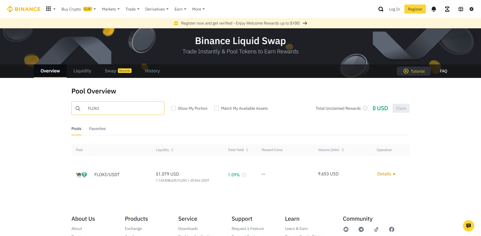 FLOKI/USDT pool scores delisting from Binance Liquid Swap