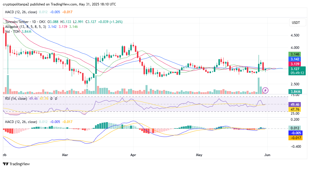الرسم البياني اليومي للطن/الدولار الأمريكي. مصدر الصورة: TradingView