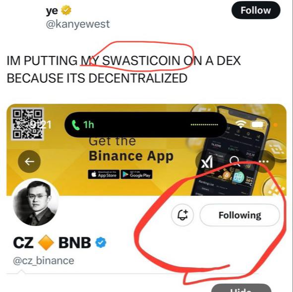 Канье Уэст заявил о намерении выпустить токен Swasticoin