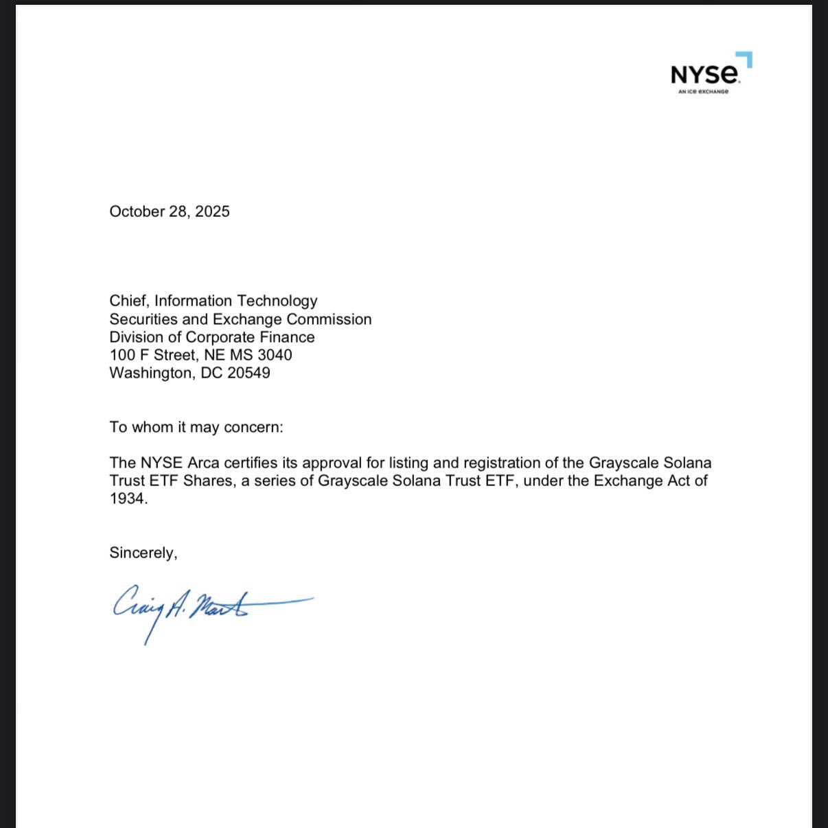 одобрение нового Solana-ETF