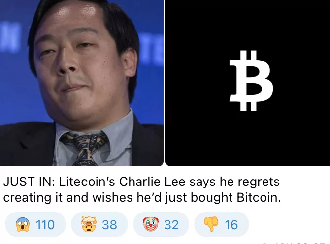 Crypto media say Charlie Lee regrets creating Litecoin. What did he actually say? - 1