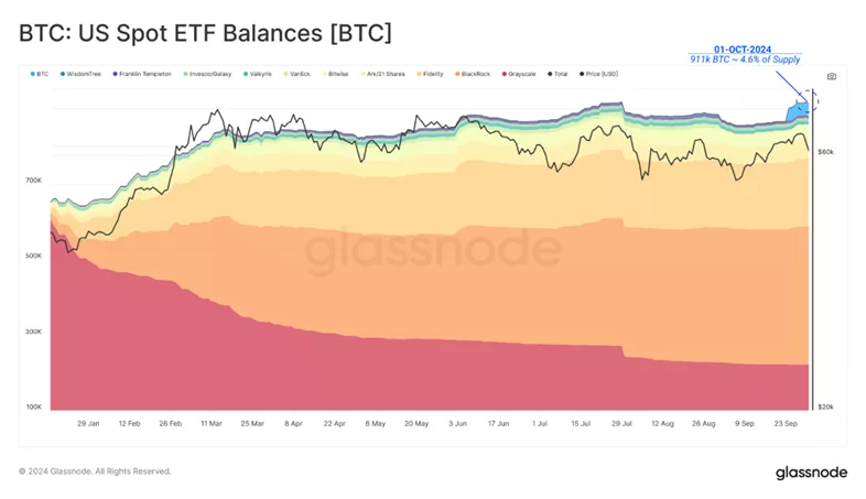 В Glassnode отметили стойкость держателей BTC-ETF на фоне коррекции