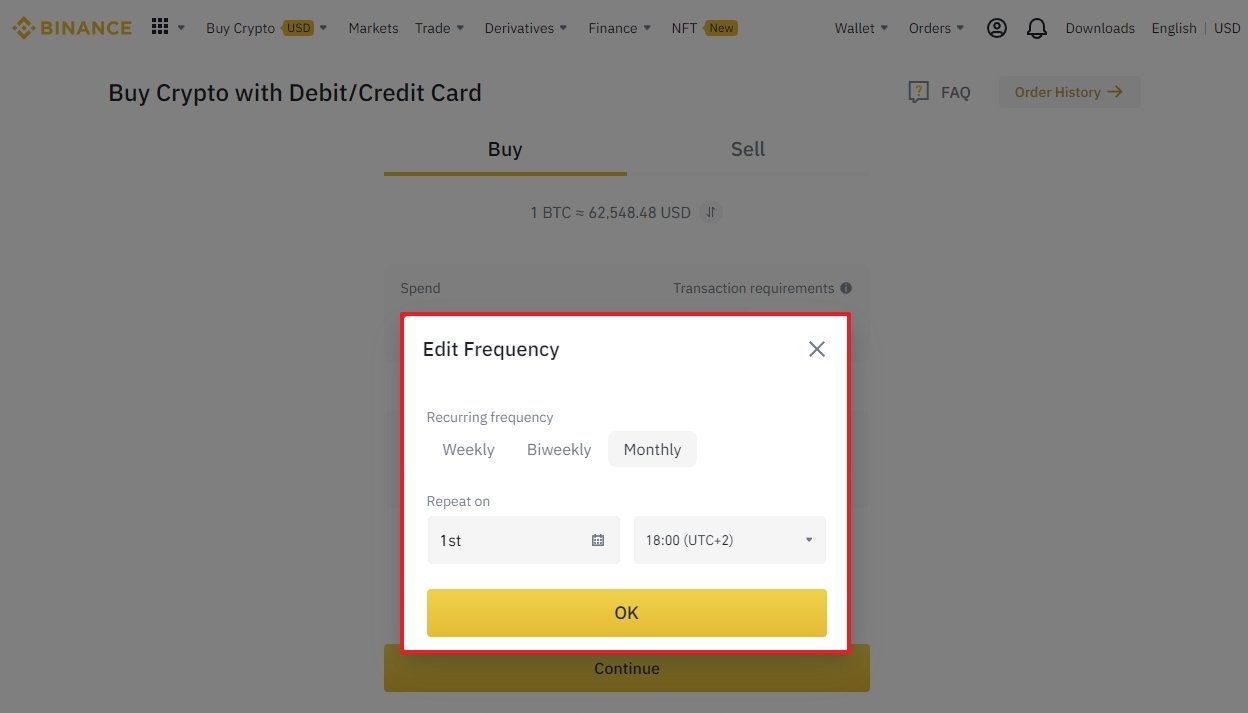 Binance Recurring Buy - Here&s How You Can Automatically Invest in Bitcoin  Each Month