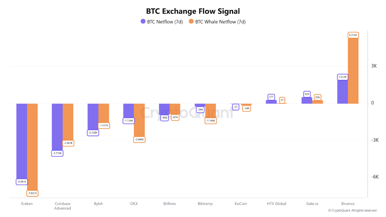 BTC Exchange Flow. Source: CryptoQuant.
