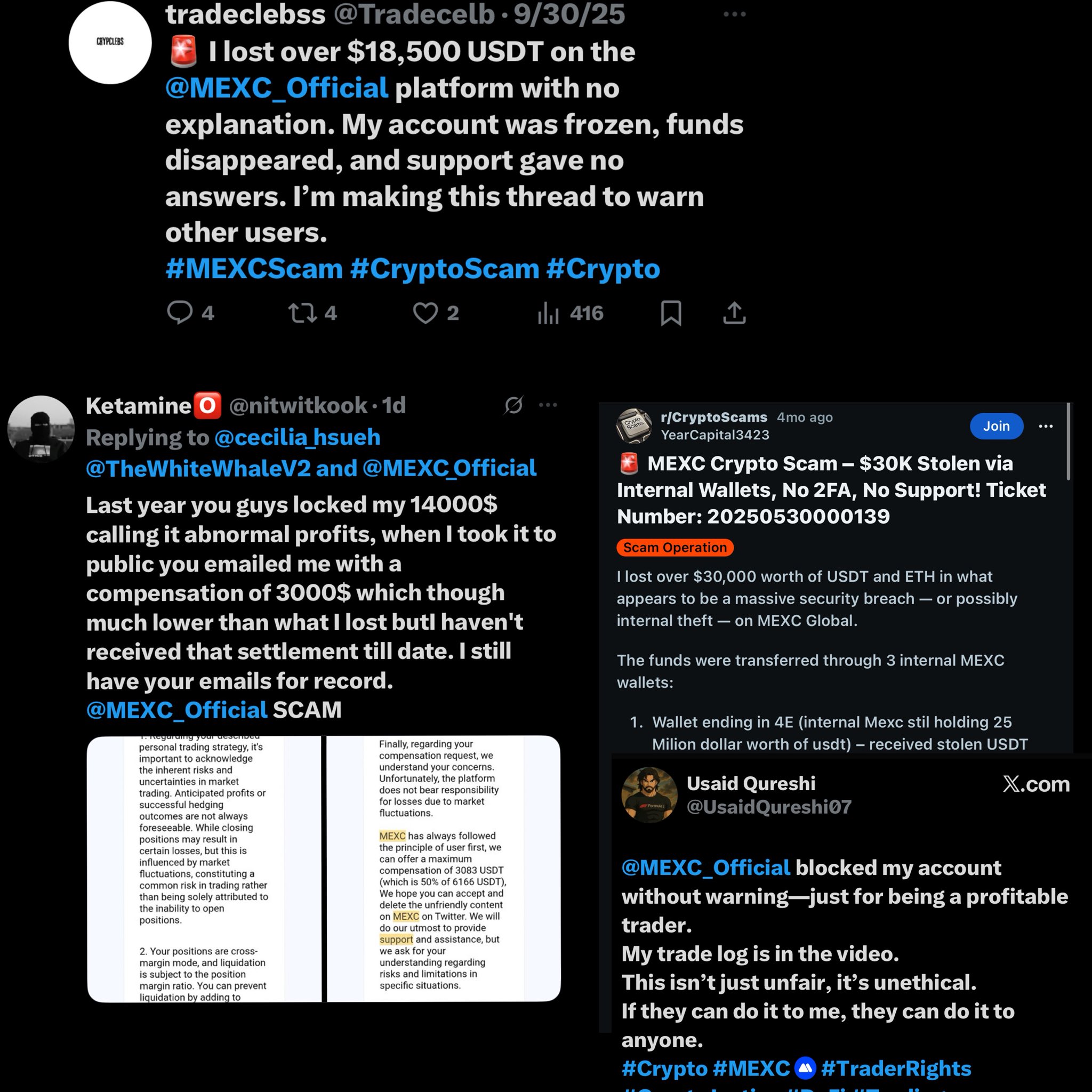 X account ‘Mystral’ accuses MEXC execs of $10M fund freezes, scam listings, and sexual misconducts