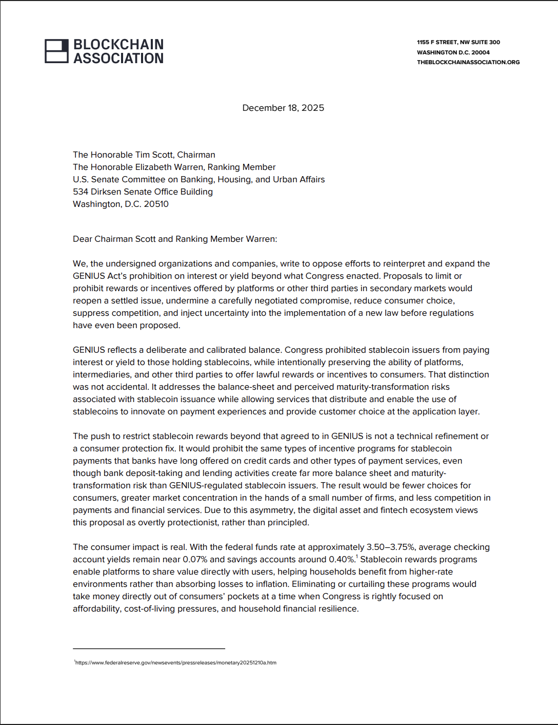 Banks, United States, Stablecoin, Genius Act, Yields