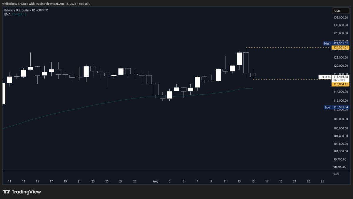 Bitcoin (BTC) 1D Price Chart vs. US Dollar (USD) | Source: TradingView