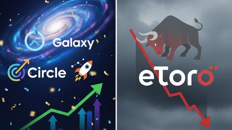 Circle и Galaxy выделяются оптимистичными результатами IPO, в то время как eToro отстает