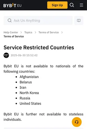 блокировка Bybit 