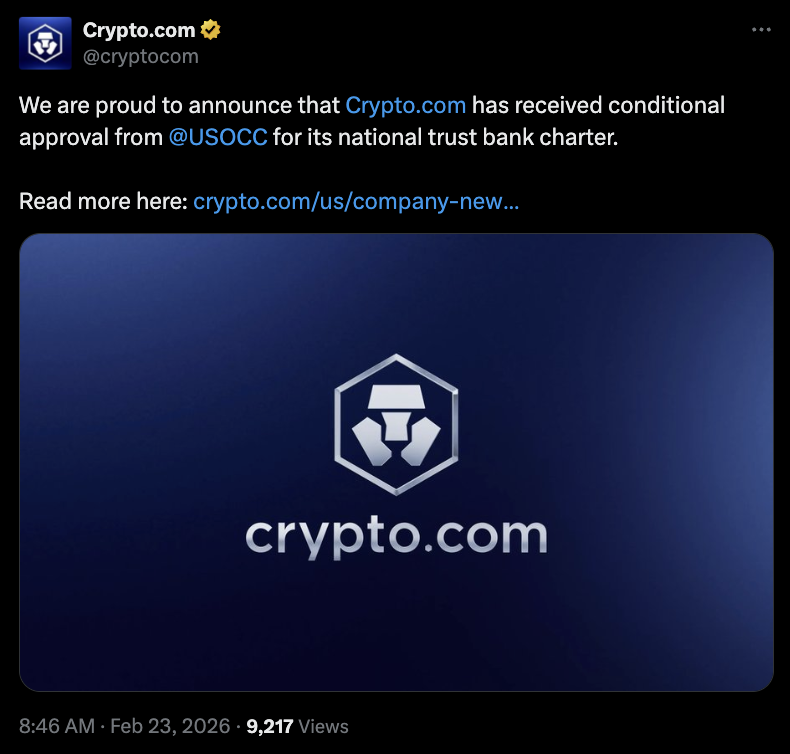 Government, Banks, Cryptocurrency Exchange, Crypto.com