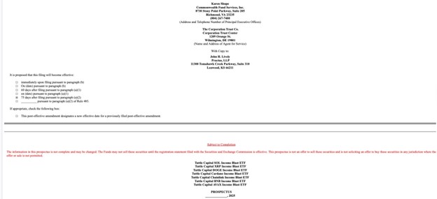 Turttle Capital Income Blast ETF series