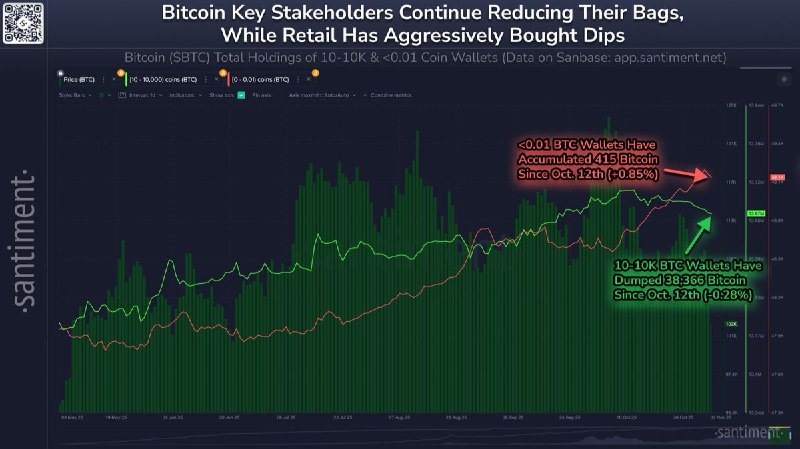 Частные инвесторы выкупают биткоины крупных игроков