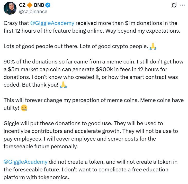 Cryptocurrencies, Changpeng Zhao, Tokens