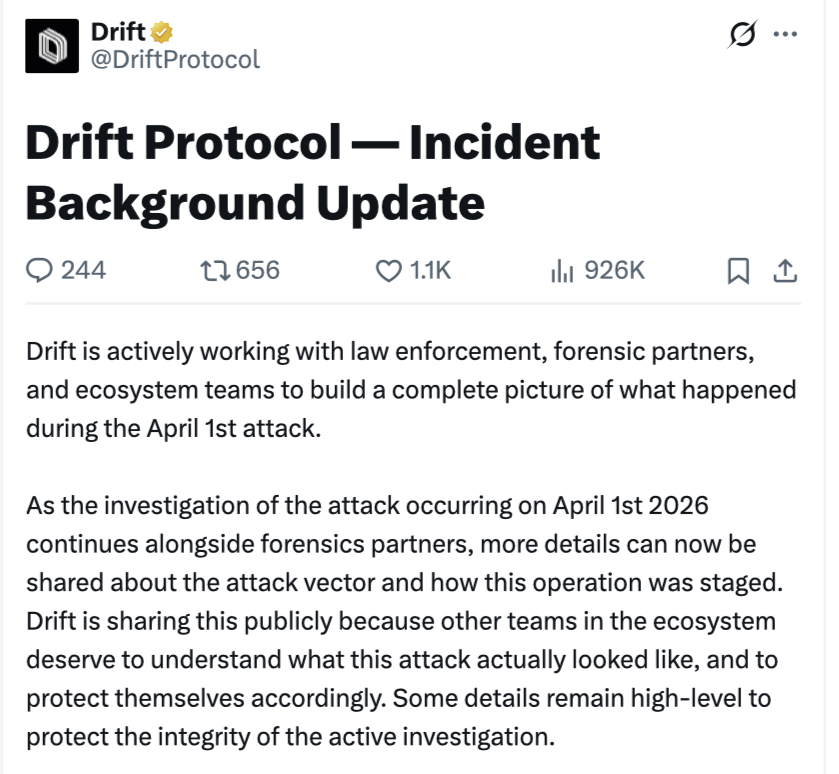 Drift Protocol 0M exploit took months of deliberate preparation