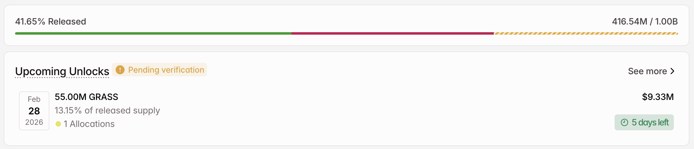Разблокировка токенов <span class=
