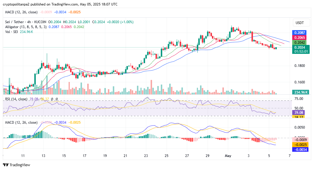 SEI/USD 4-Stunden-Chart
