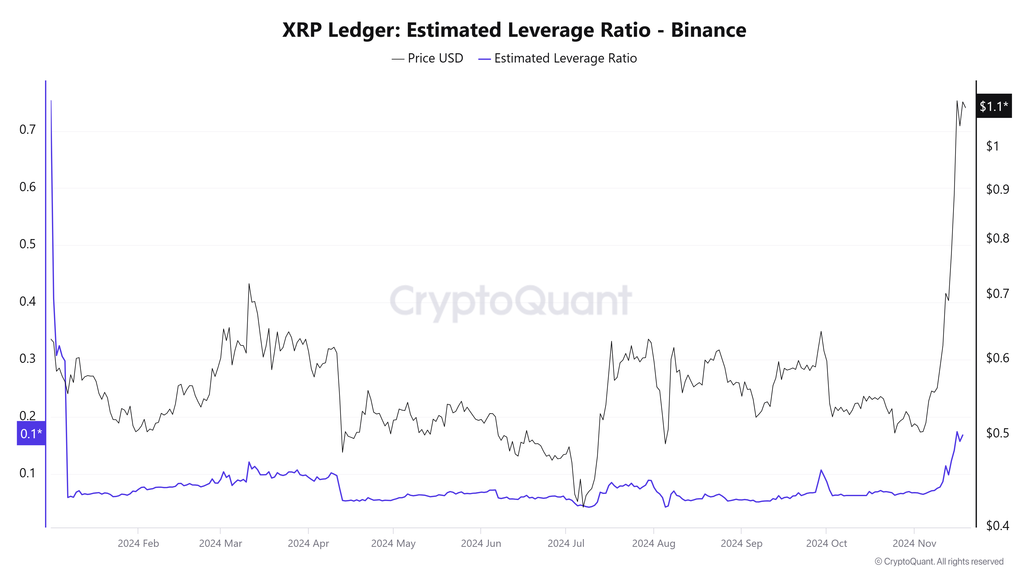 XRP Estimated Leverage Ratio