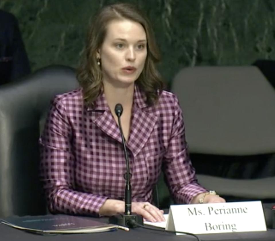 Perianne Boring, Founder & CEO of the Chamber of Digital Commerce, testifying in Congress.