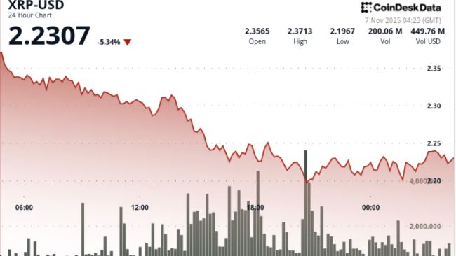 Обвал XRP отправил токен Ripple в зону защиты стоимостью $2,20