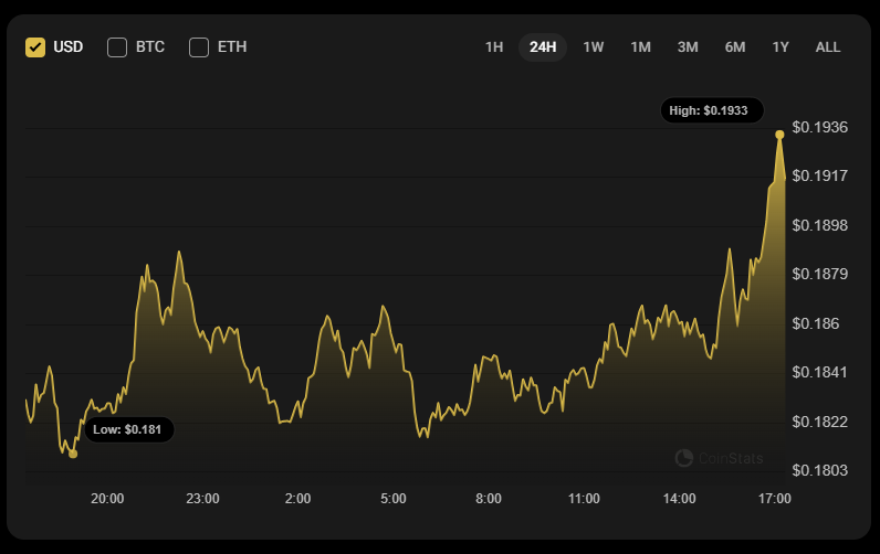 ALTCOINS : 🚨"DOGE: Tensioni tra tori e ribassisti, attenzione a $0,20"