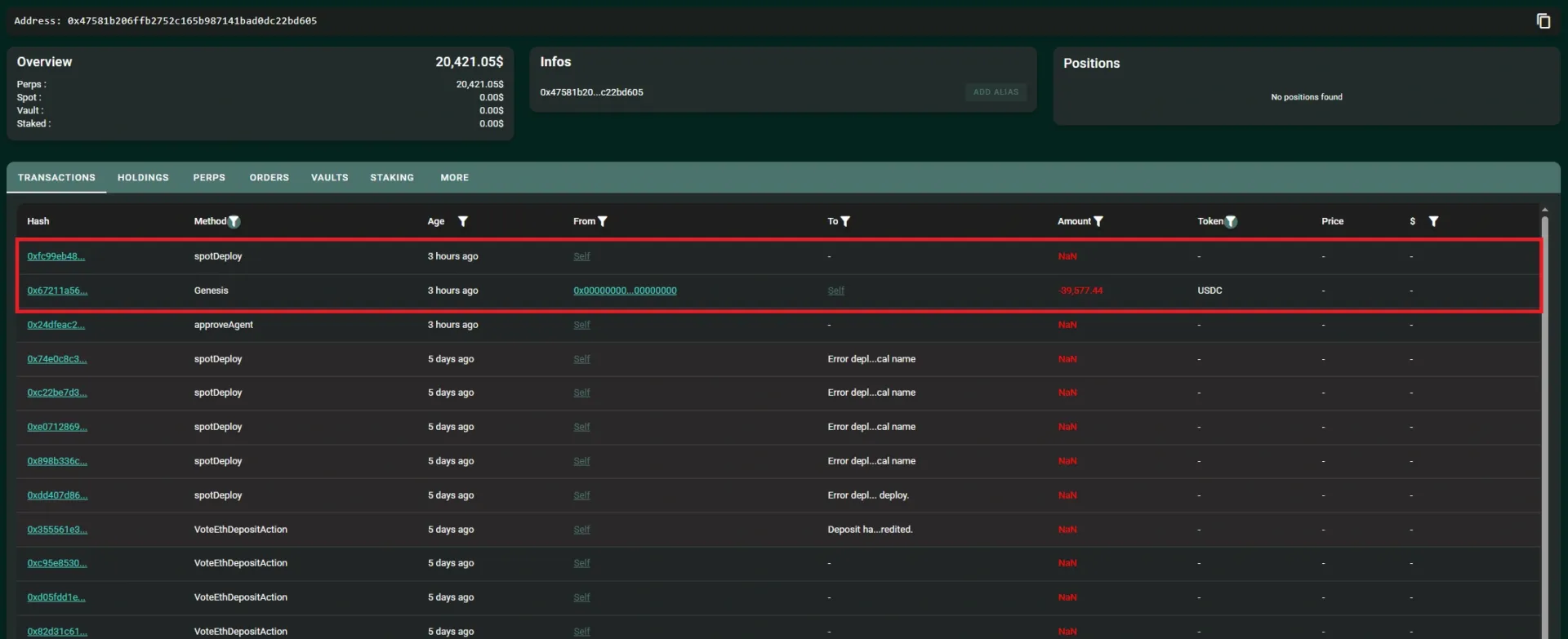 The address that bought the $USDe ticker was funded by an address linked to Ethena Deployers EOAs 