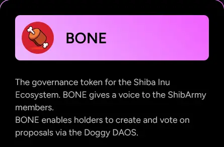 Shiba Inu BONE Governance Token