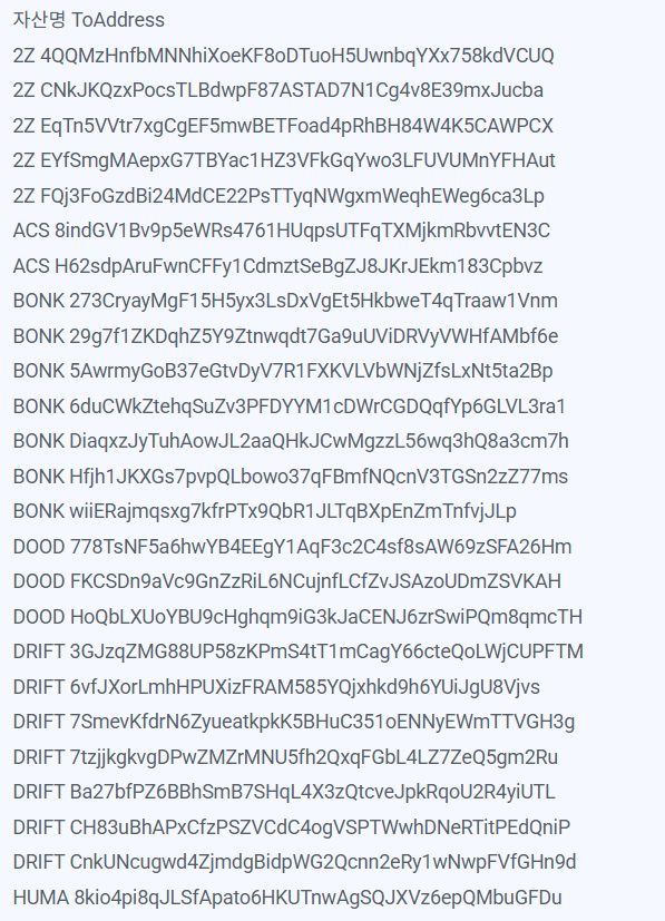 связанные со взломом Upbit адреса