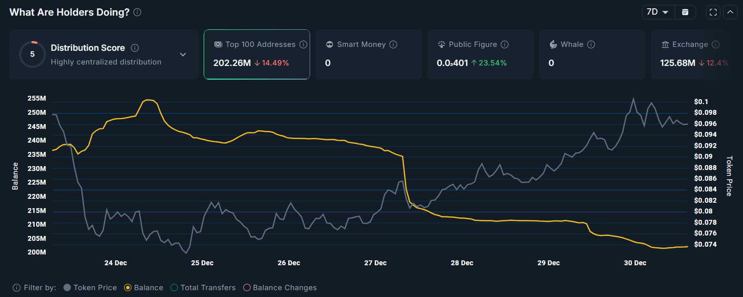 NIGHT Top 100 Holders. 