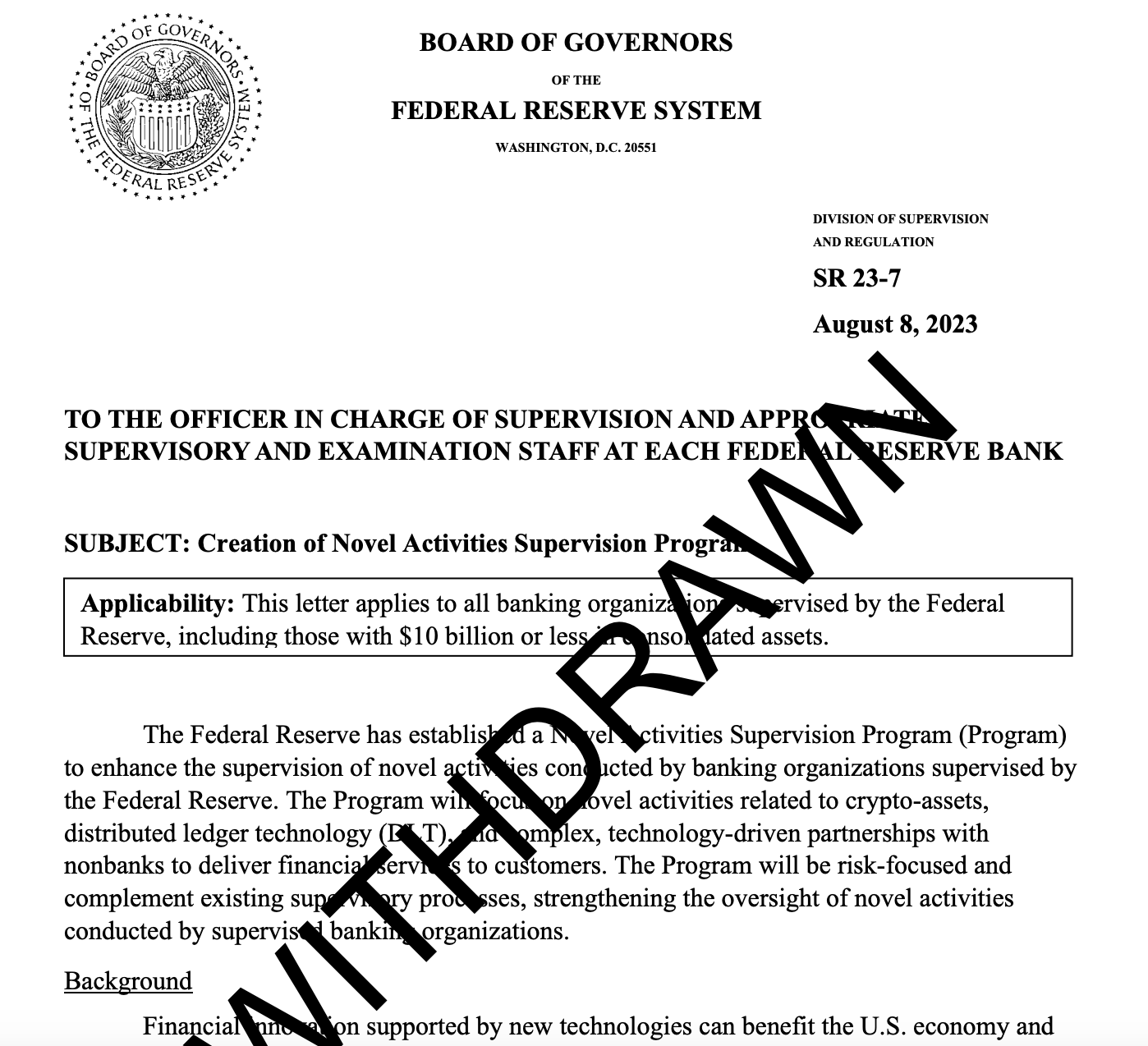 Cryptocurrencies, Federal Reserve, Government, Banks, Policies