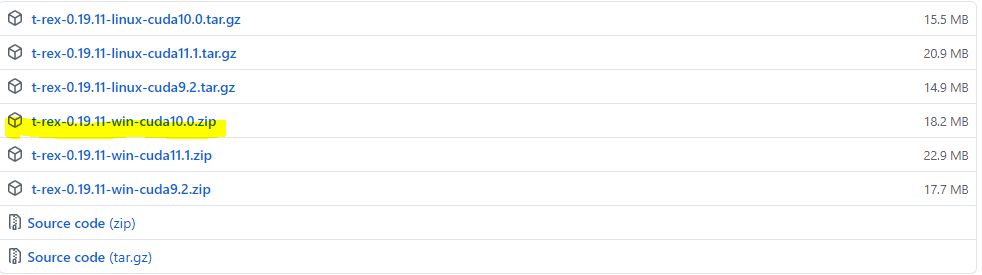Downloading T-Rex for Windows