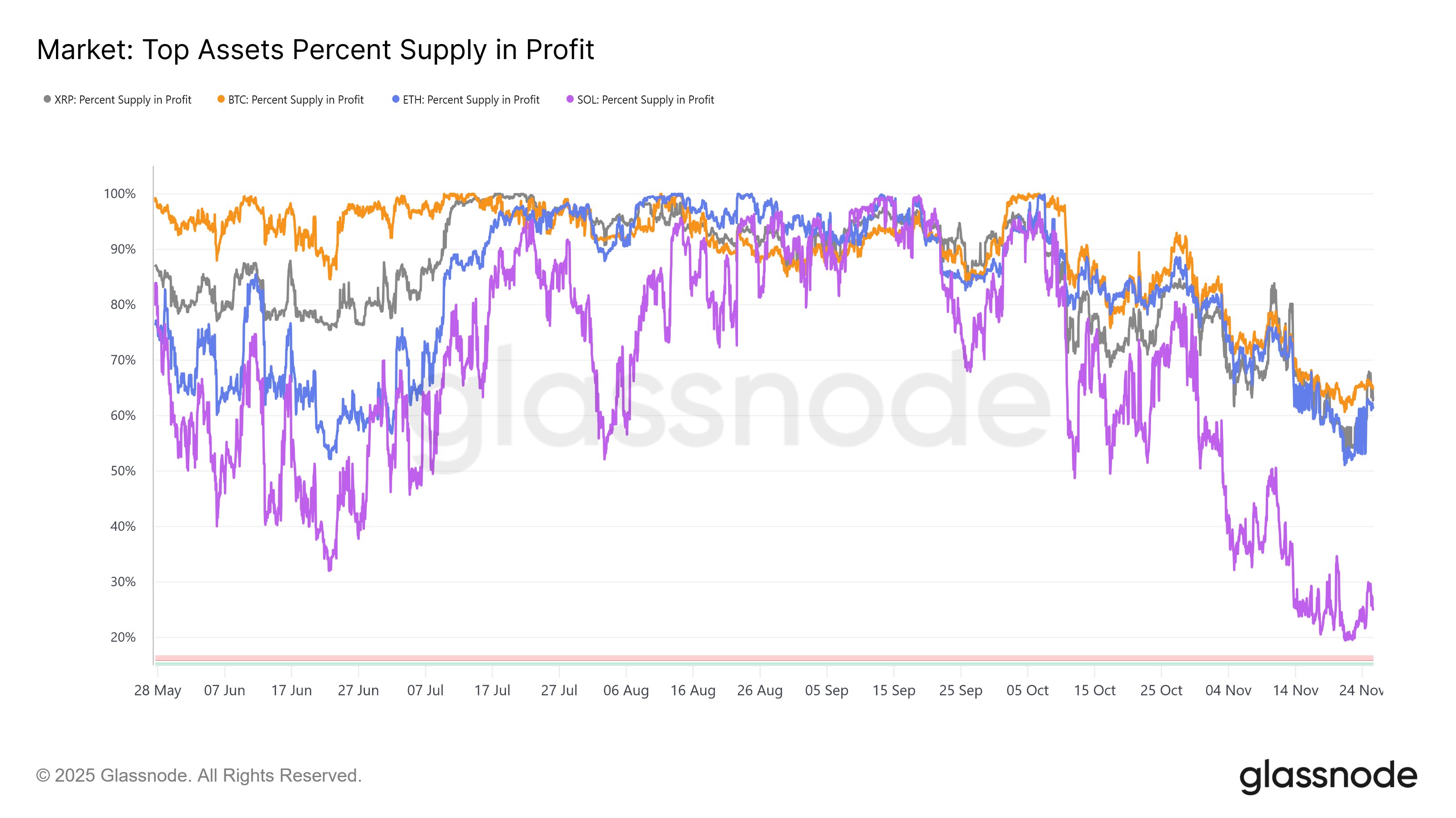 Top Asset Percent Supply in Profit/Glassnode