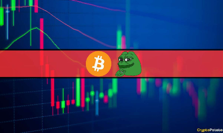 Еженедельные потери PEPE превышают 20%, BTC упал ниже 26 тысяч долларов (обзор рынка)