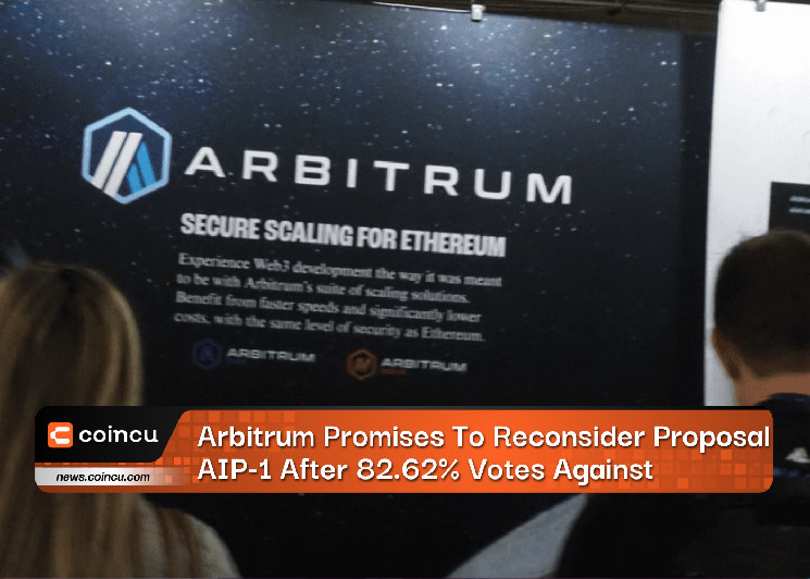 Arbitrum обещает пересмотреть предложение AIP-1 после того, как 82,62% проголосовали против