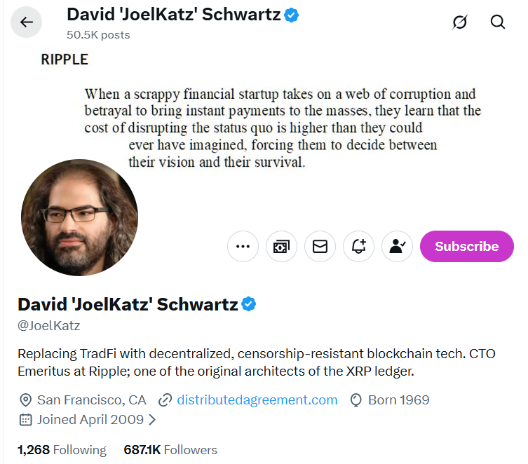 Ripple CTO Updates X Bio to Reflect New 2026 Changes: Details - U.Today 3 Article describe