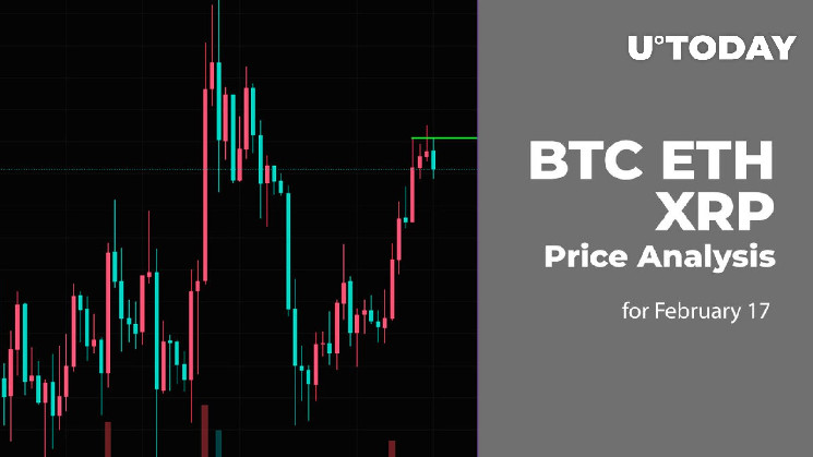 Прогноз цен BTC, ETH и XRP на 17 февраля