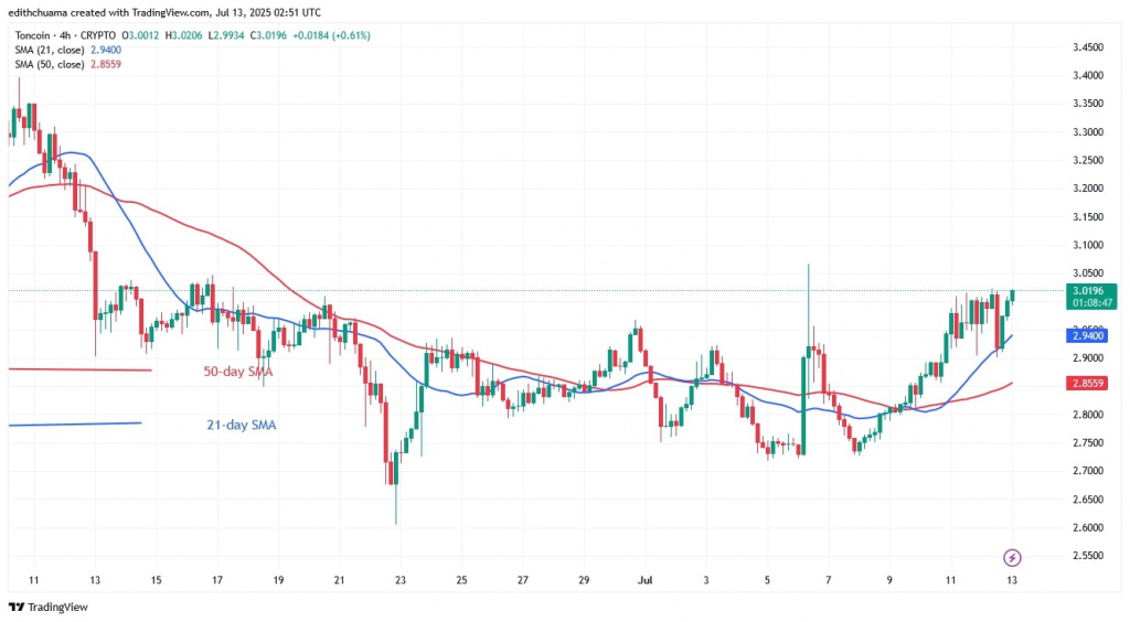 TONUSD_(4-Hour Chart) - July 13, 2025