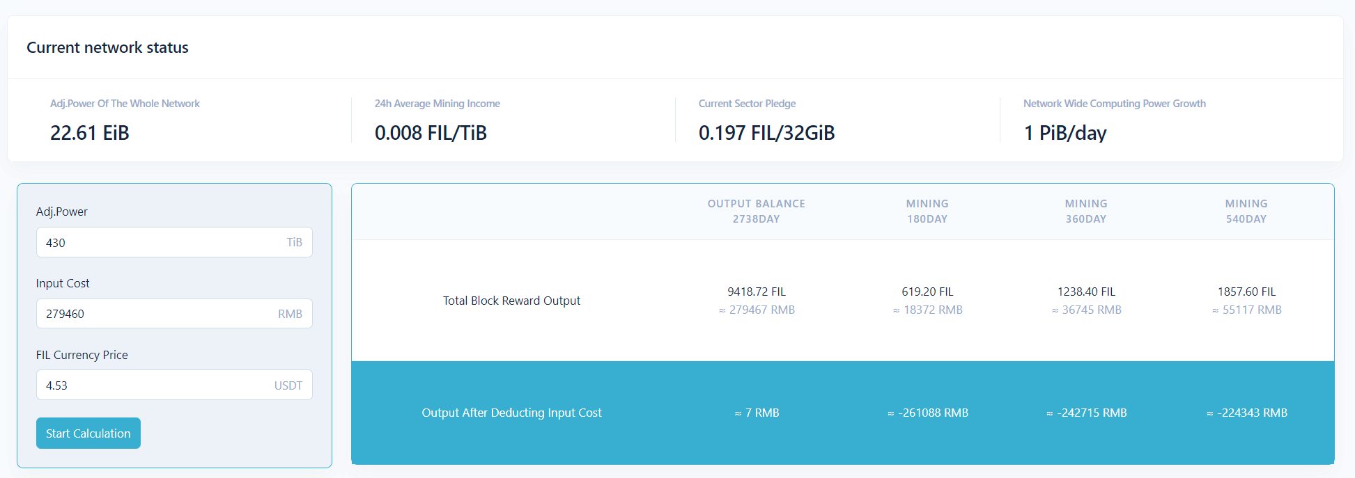 calculadora de minería filecoin FIL