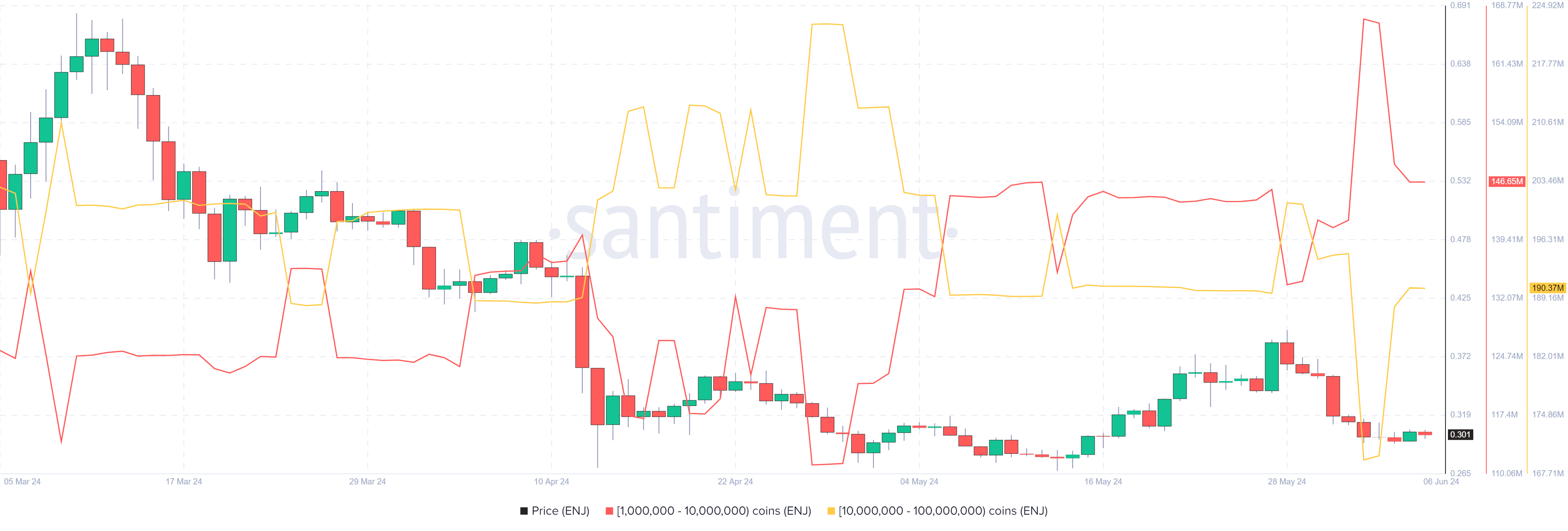 ENJ Supply distribution chart