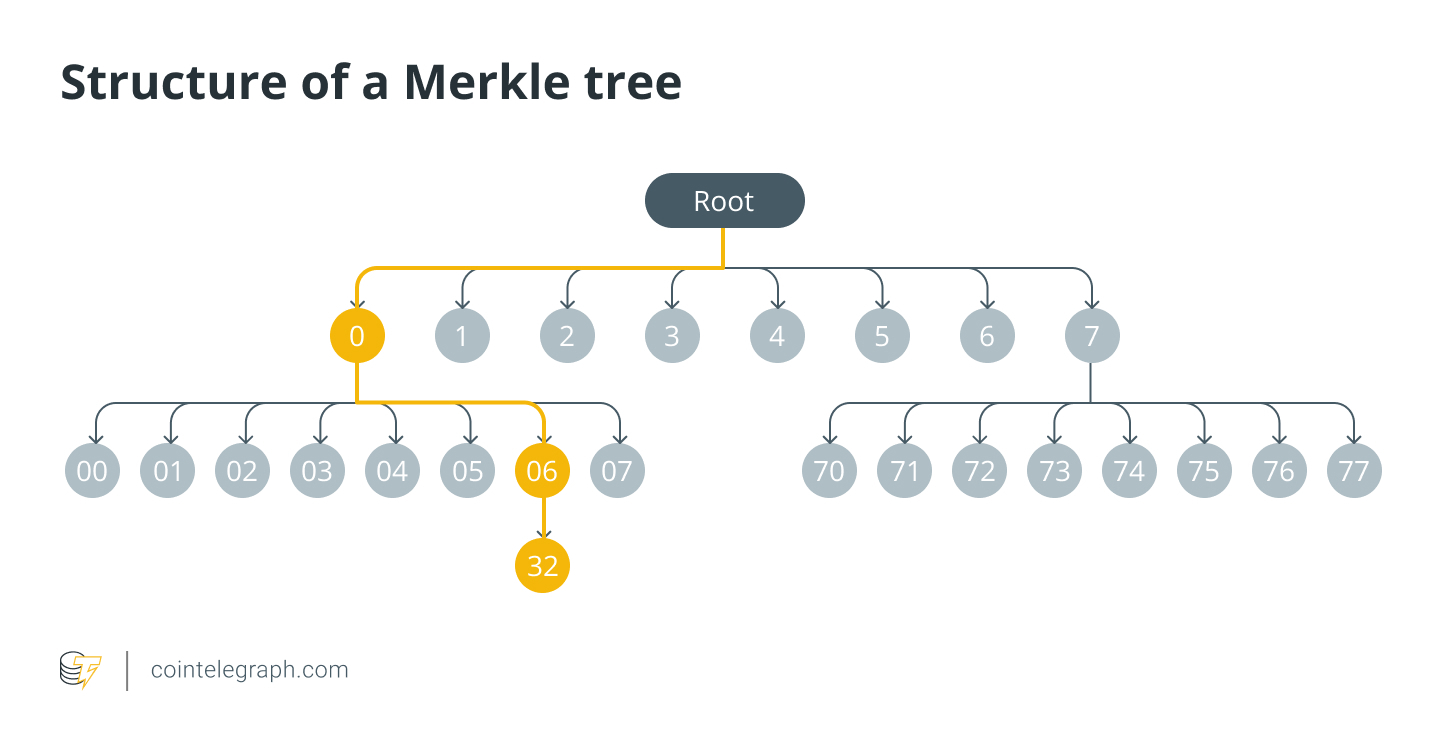 Structure of a Merkle tree