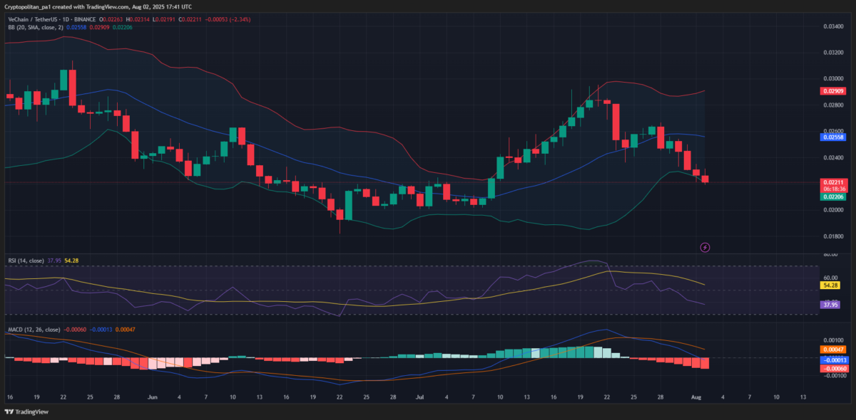 VET/USDT Price Chart: TradingView