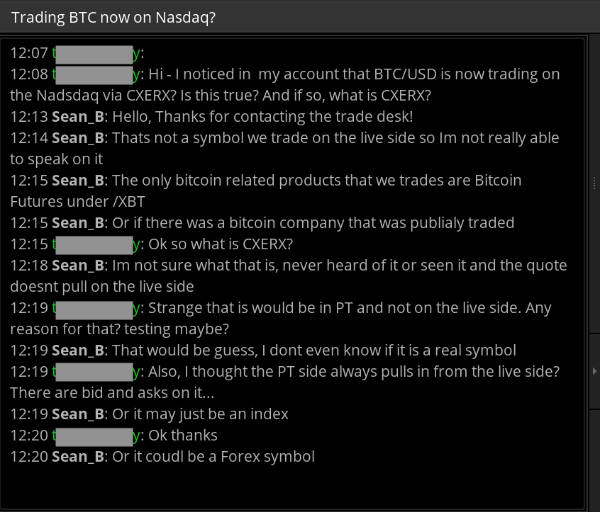 TD Ameritrade’s feedback on the alleged trading of bitcoin on Nasdaq
