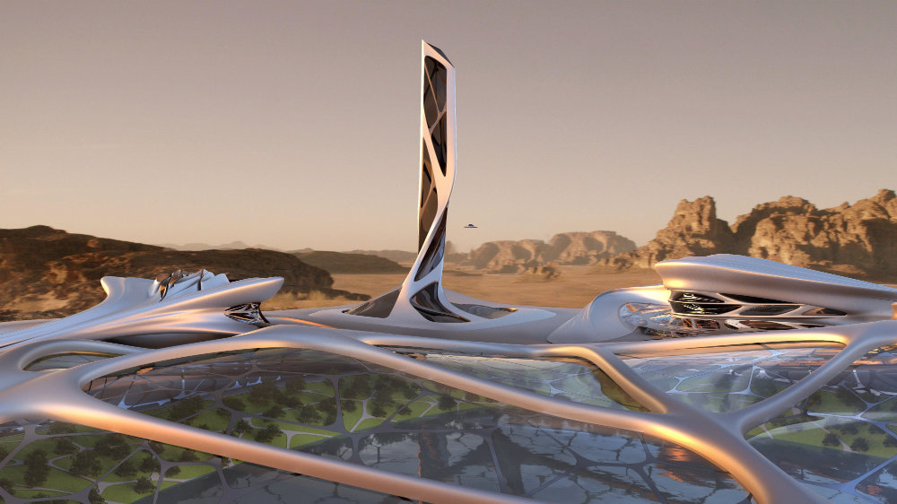 e& universe in the virtual representation of Arcadia Plantia on Mars. Source: e&