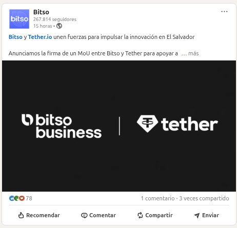 startups bitso tether el salvador stablecoins bitcoin