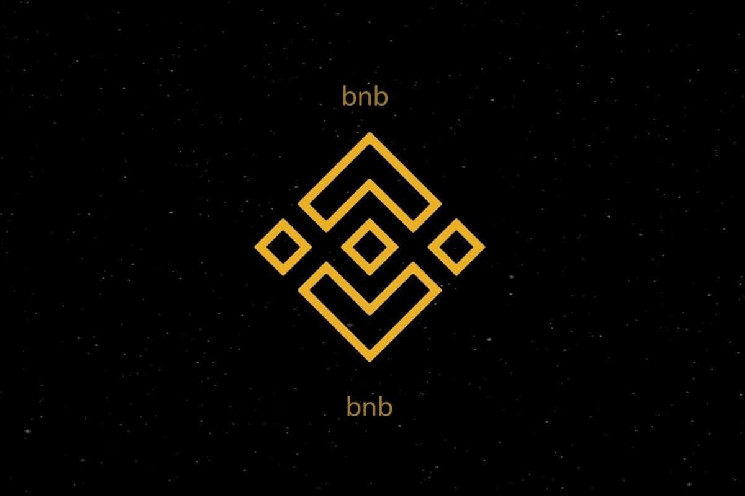 صورةٌ تُظهر شعار عملة BNB باللون الذهبيّ أمام خلفيةٍ سوداء بالكامل